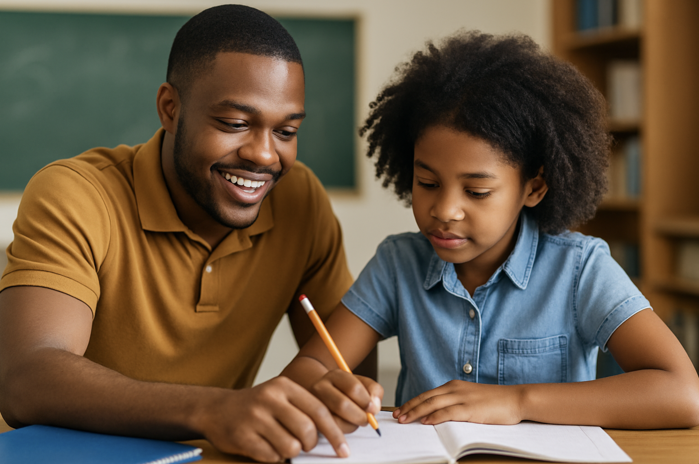 Tutor helping a student